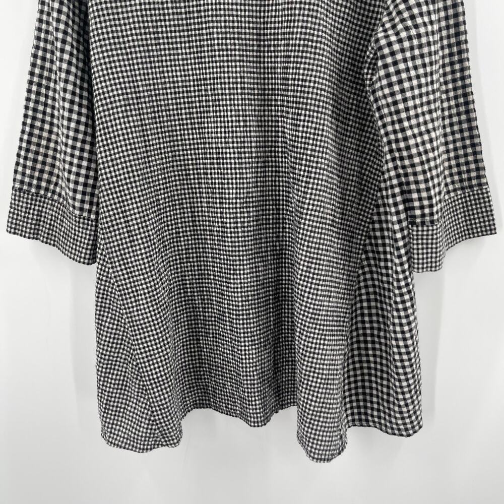 HABITAT Tunic Top Small Lagenlook Art To Wear Artsy Gingham Mixed Checks Funky - Picture 5 of 12